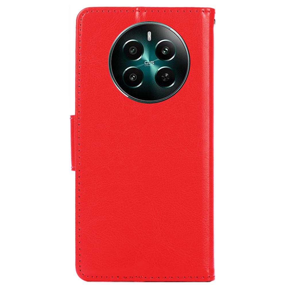 For Realme 12+ 5G Wholesale Phone Case Wallet Leather Flip Wallet Phone Cover - Red