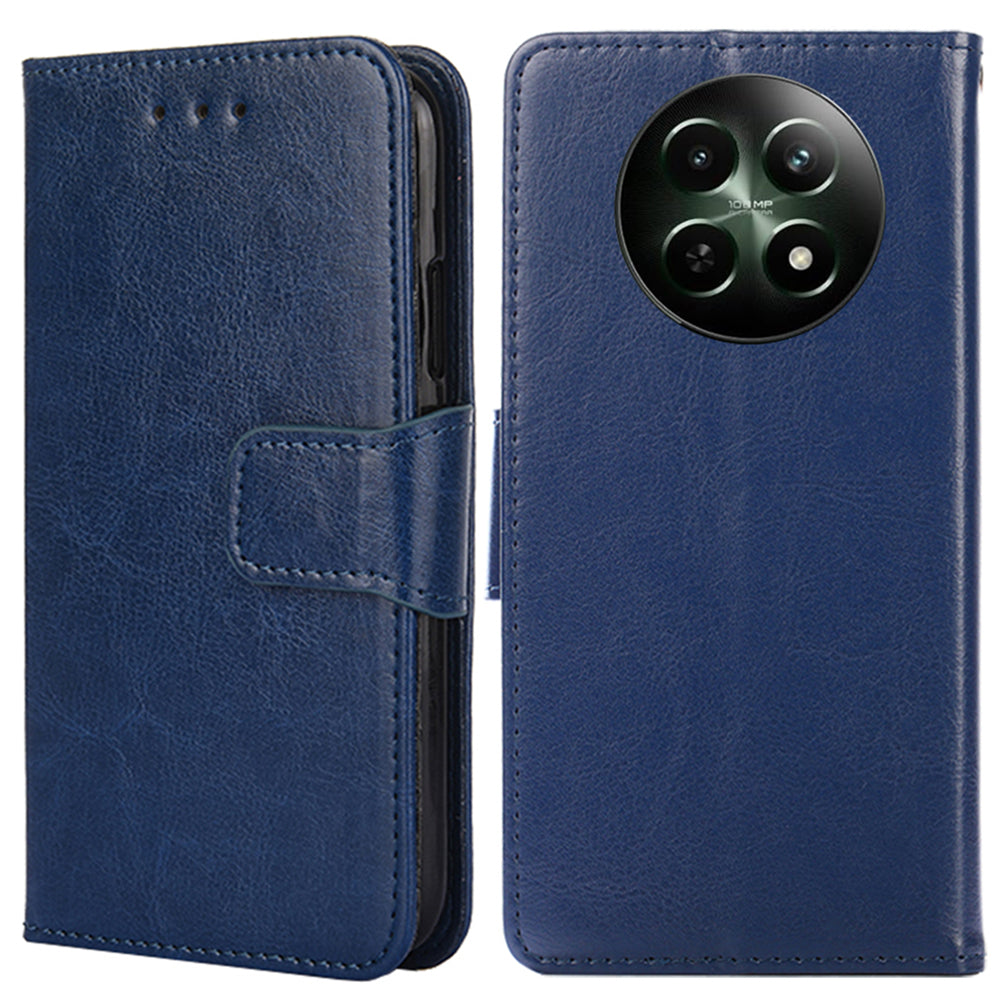 For Realme 12 Leather Wallet Case Phone Cover Phone Accessories Distributors - Sapphire