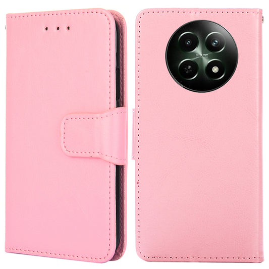For Realme 12 Leather Wallet Case Phone Cover Phone Accessories Distributors - Pink