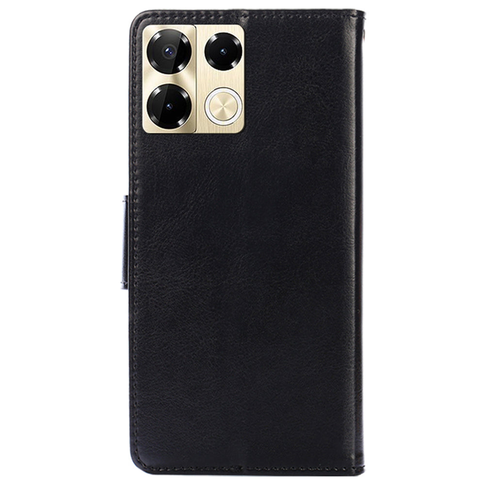 For Transsion Infinix Note 40 Pro 5G Case Wallet PU Leather Mobile Phone Cover Wholesale - Black