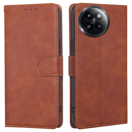 For Xiaomi Civi 4 Pro 5G Case with RFID Blocking Magnetic Buckle PU Leather Phone Cover - Brown