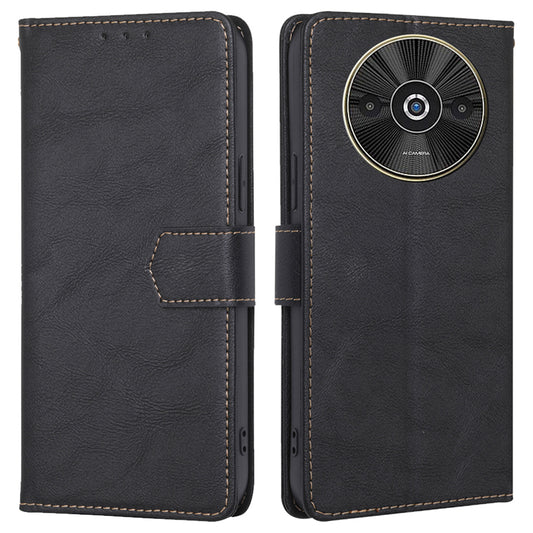 For Xiaomi Redmi A3 / Poco C61 4G Case PU Leather Magnetic Flip Wallet Phone Cover RFID Blocking Wholesale - Black