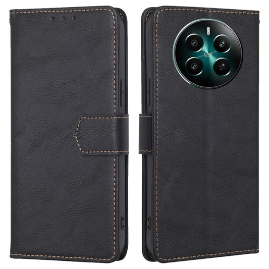 For Realme 12+ 5G Wholesale Phone Case Leather Flip Wallet Cover RFID Blocking - Black