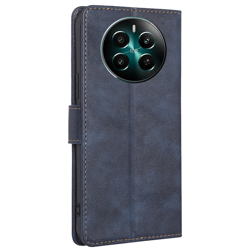 For Realme 12+ 5G Wholesale Phone Case Leather Flip Wallet Cover RFID Blocking - Blue