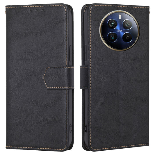 For Realme 12 Pro 5G / 12 Pro+ 5G Wholesale Phone Case RFID Blocking PU Leather Wallet Cover - Black
