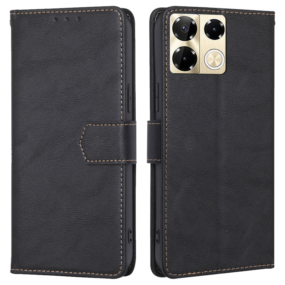 For Transsion Infinix Note 40 Pro 4G Wallet Case RFID Blocking Leather Cover Wholesale Cell Phone Accessories - Black