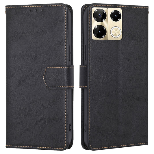 For Transsion Infinix Note 40 Pro 4G Wallet Case RFID Blocking Leather Cover Wholesale Cell Phone Accessories - Black