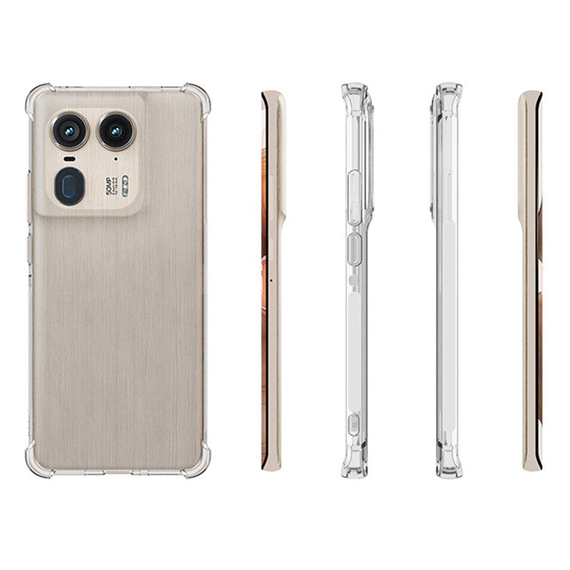 For Motorola Edge 50 Ultra 5G Case Reinforced Four Corner Clear Soft TPU Phone Cover