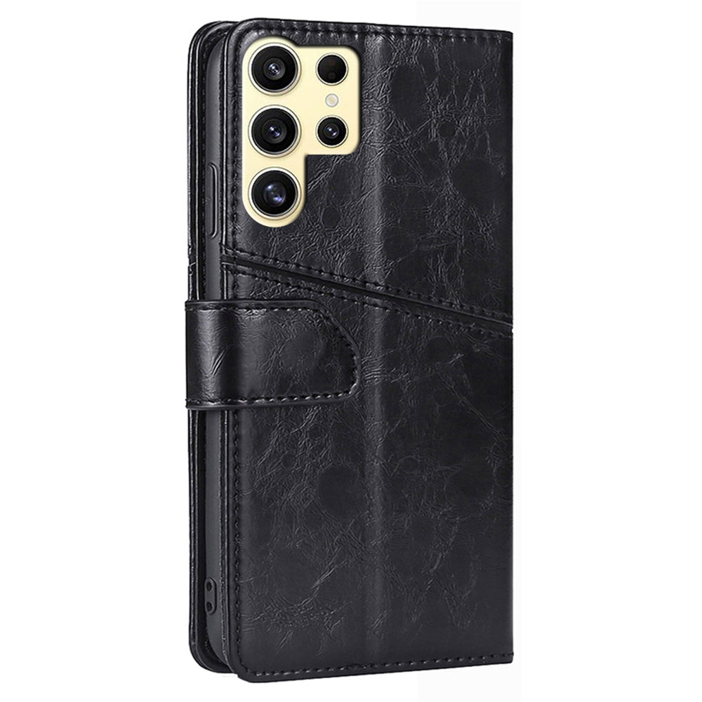 For Samsung Galaxy S24 Ultra Case Geometric Splicing Phone Shell Mobile Accessories Wholesale - Black