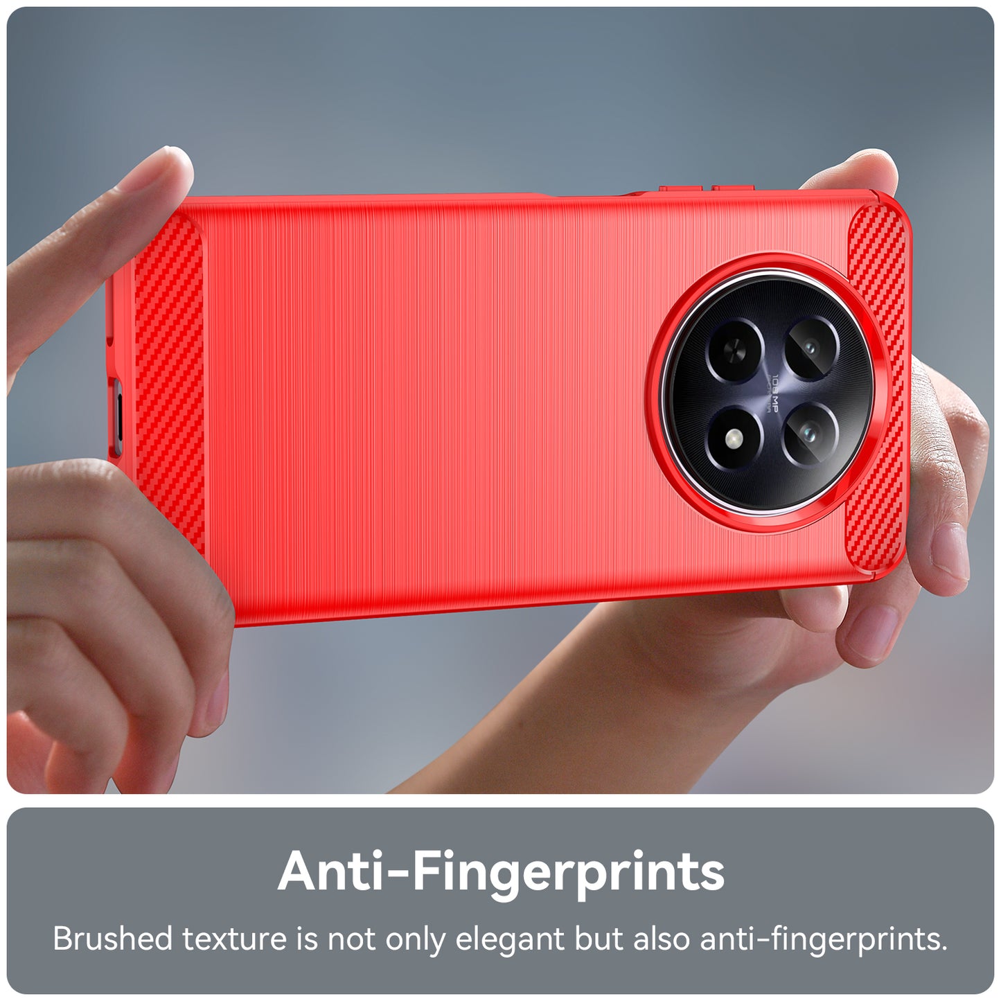 For Realme 12 TPU Case Brushed Phone Cover Mobile Accessories Wholesale Suppliers - Red