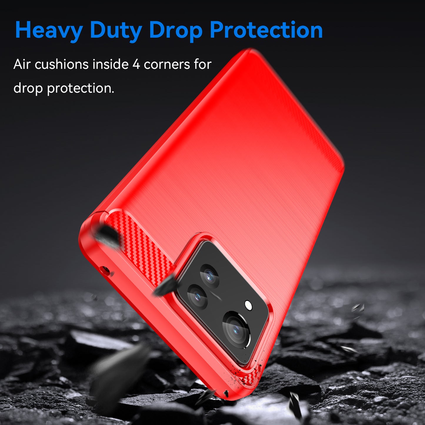 For Asus Zenfone 11 Ultra 5G TPU Case Carbon Fiber Texture Soft Phone Cover - Red