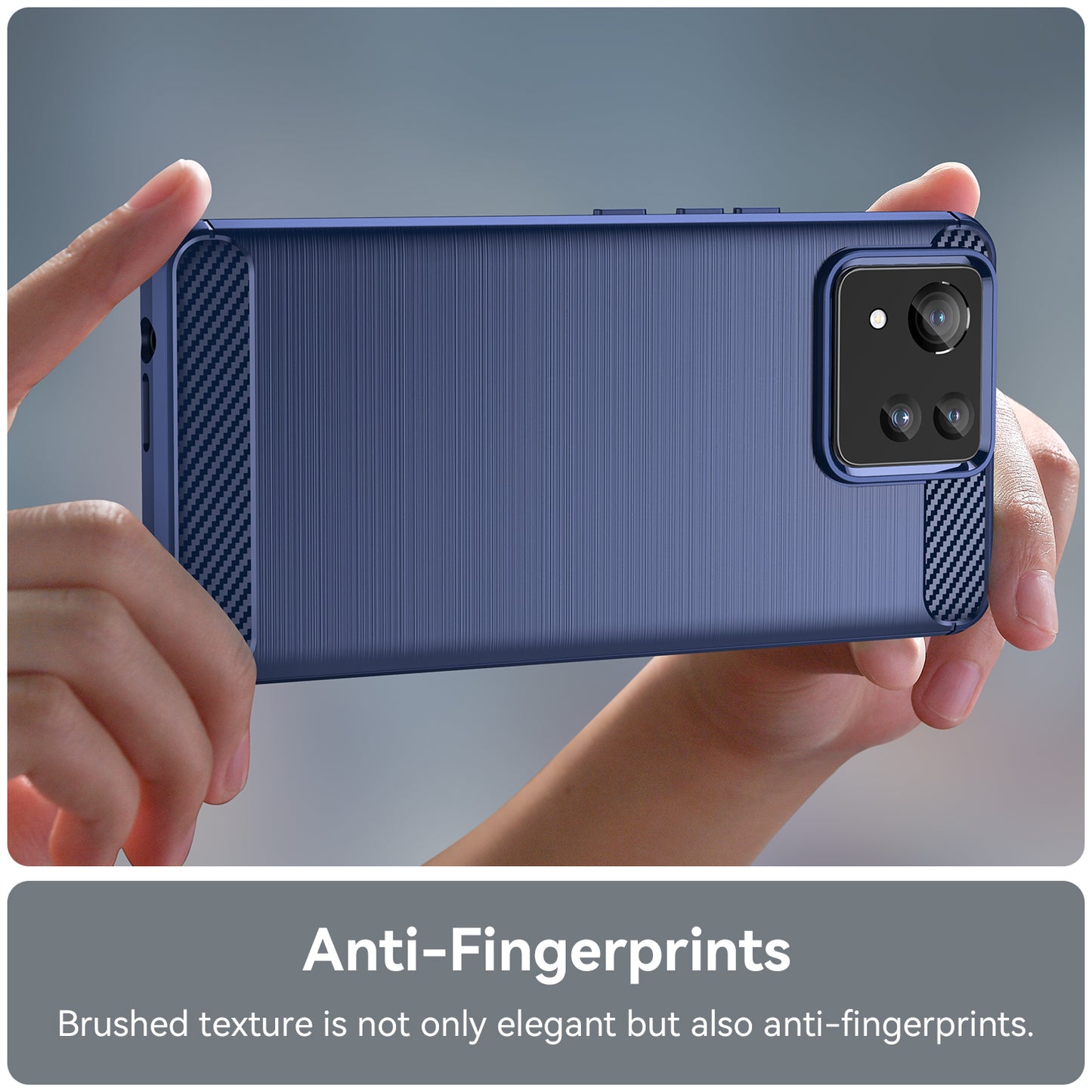 For Asus Zenfone 11 Ultra 5G TPU Case Carbon Fiber Texture Soft Phone Cover - Blue