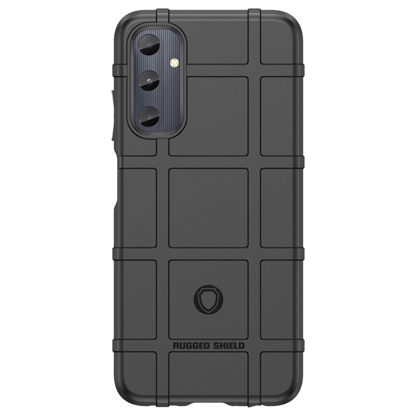 For Samsung Galaxy M14 4G Case Square Grid Texture Non-Slip TPU Phone Cover - Black