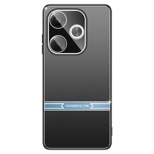 Matte Case for Xiaomi Redmi Turbo 3 5G , Bump Proof Metal+PC+TPU Phone Cover - Black+Blue