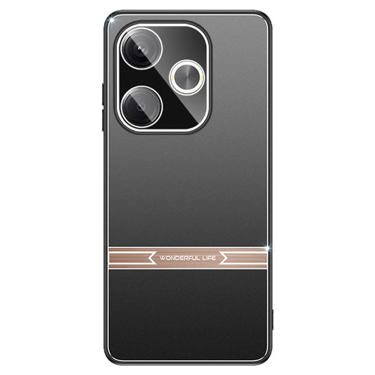 Matte Case for Xiaomi Redmi Turbo 3 5G , Bump Proof Metal+PC+TPU Phone Cover - BlackBlack+Rose Gold+Rose Gold