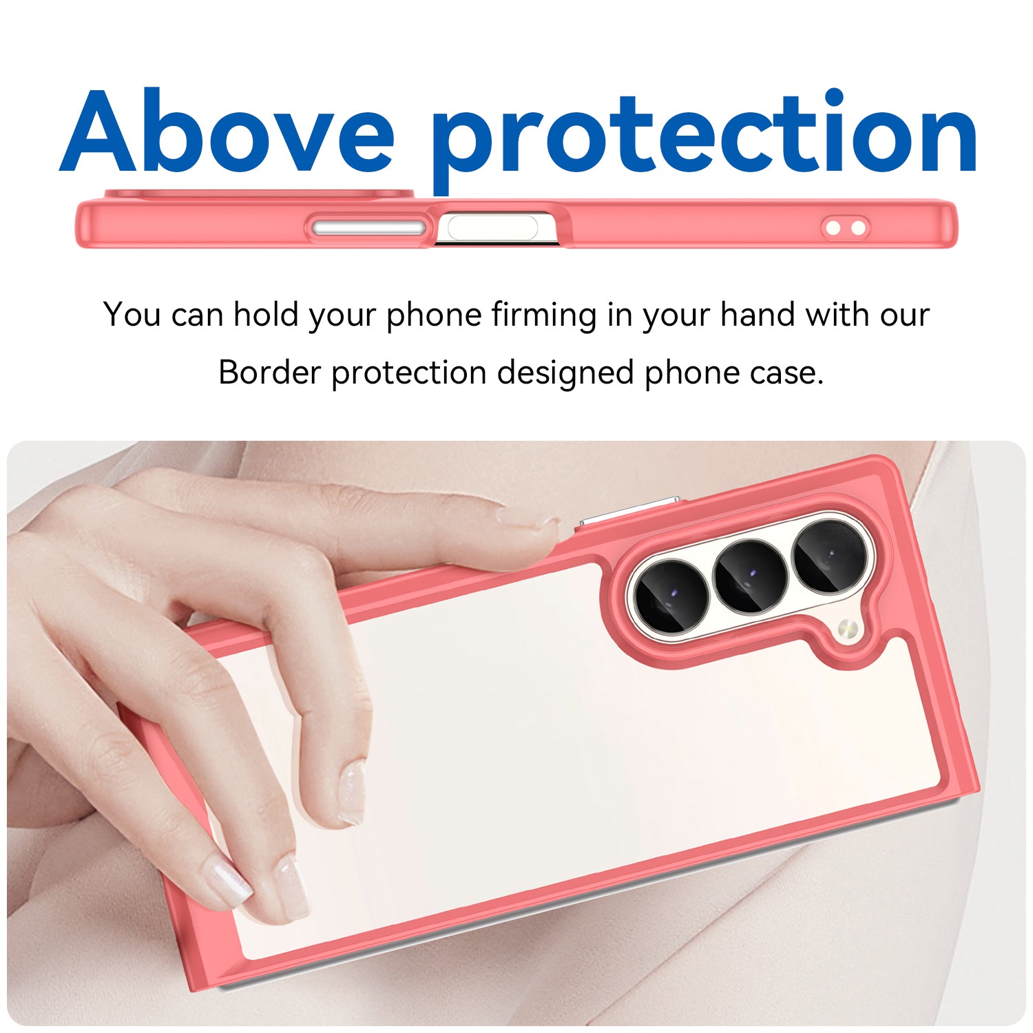 For Samsung Galaxy Z Fold6 5G Case Protective TPU+Acrylic Phone Mobile Parts Wholesale - Red