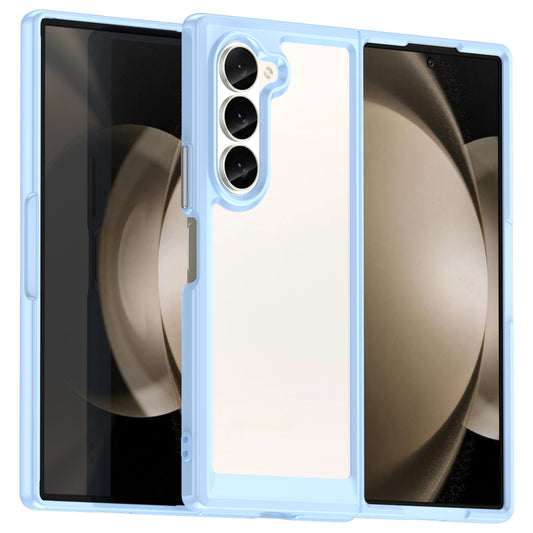 For Samsung Galaxy Z Fold6 5G Case Protective TPU+Acrylic Phone Mobile Parts Wholesale - Blue