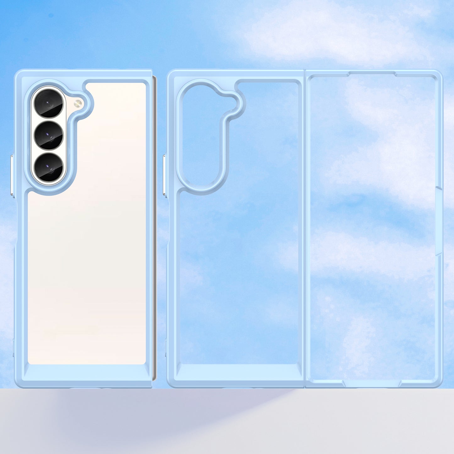 For Samsung Galaxy Z Fold6 5G Case Protective TPU+Acrylic Phone Mobile Parts Wholesale - Blue