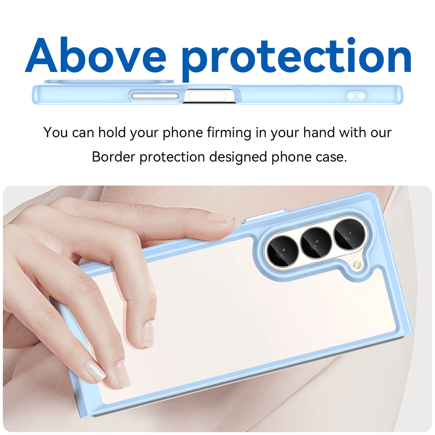 For Samsung Galaxy Z Fold6 5G Case Protective TPU+Acrylic Phone Mobile Parts Wholesale - Blue