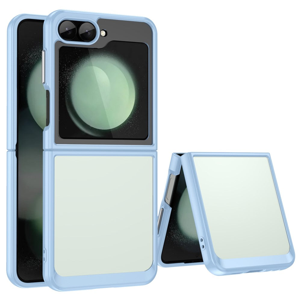 For Samsung Galaxy Z Flip7 FE 5G / Z Flip6 5G Case TPU+Acrylic Shockproof Phone Cover - Blue