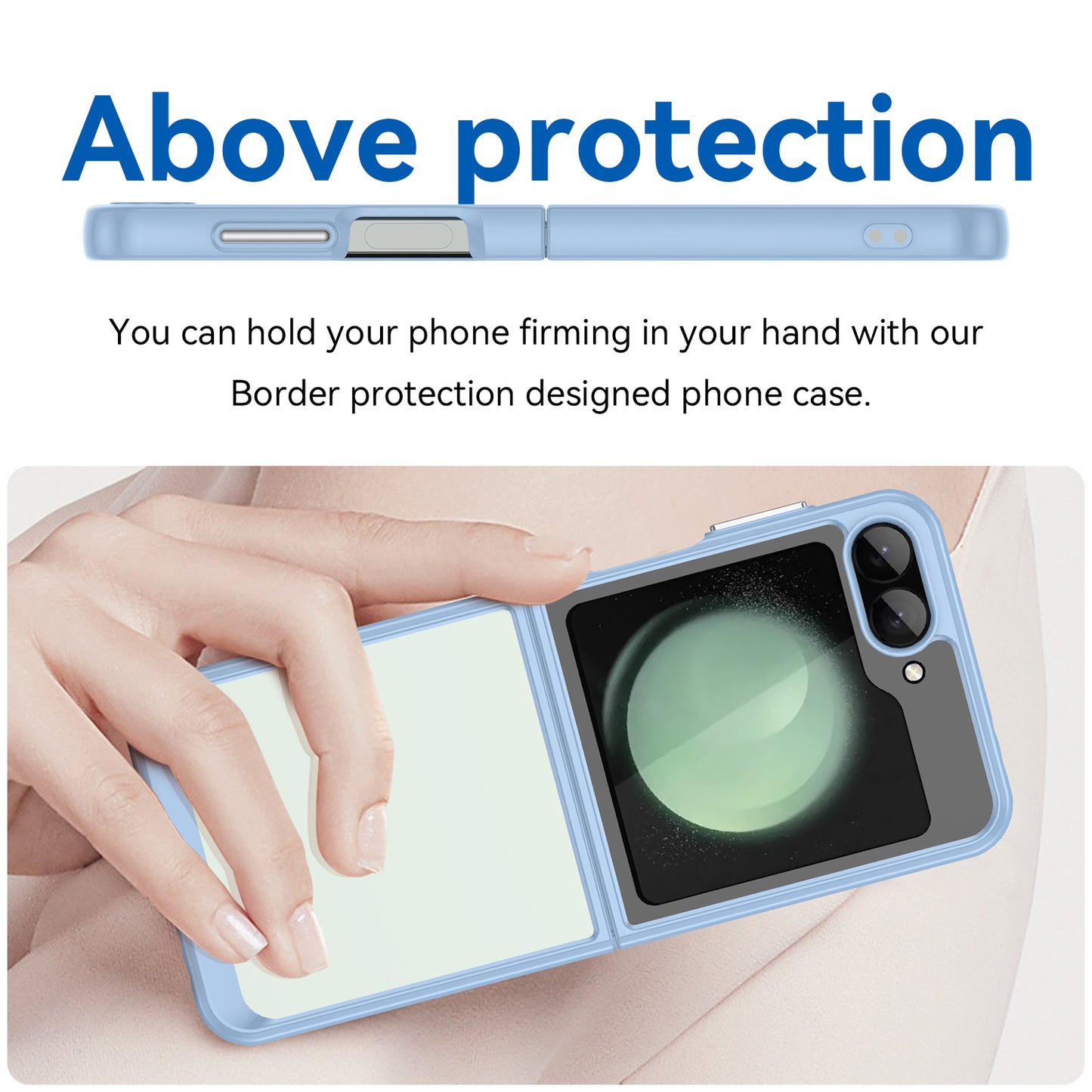 For Samsung Galaxy Z Flip6 5G Case TPU+Acrylic Shockproof Phone Cover - Blue