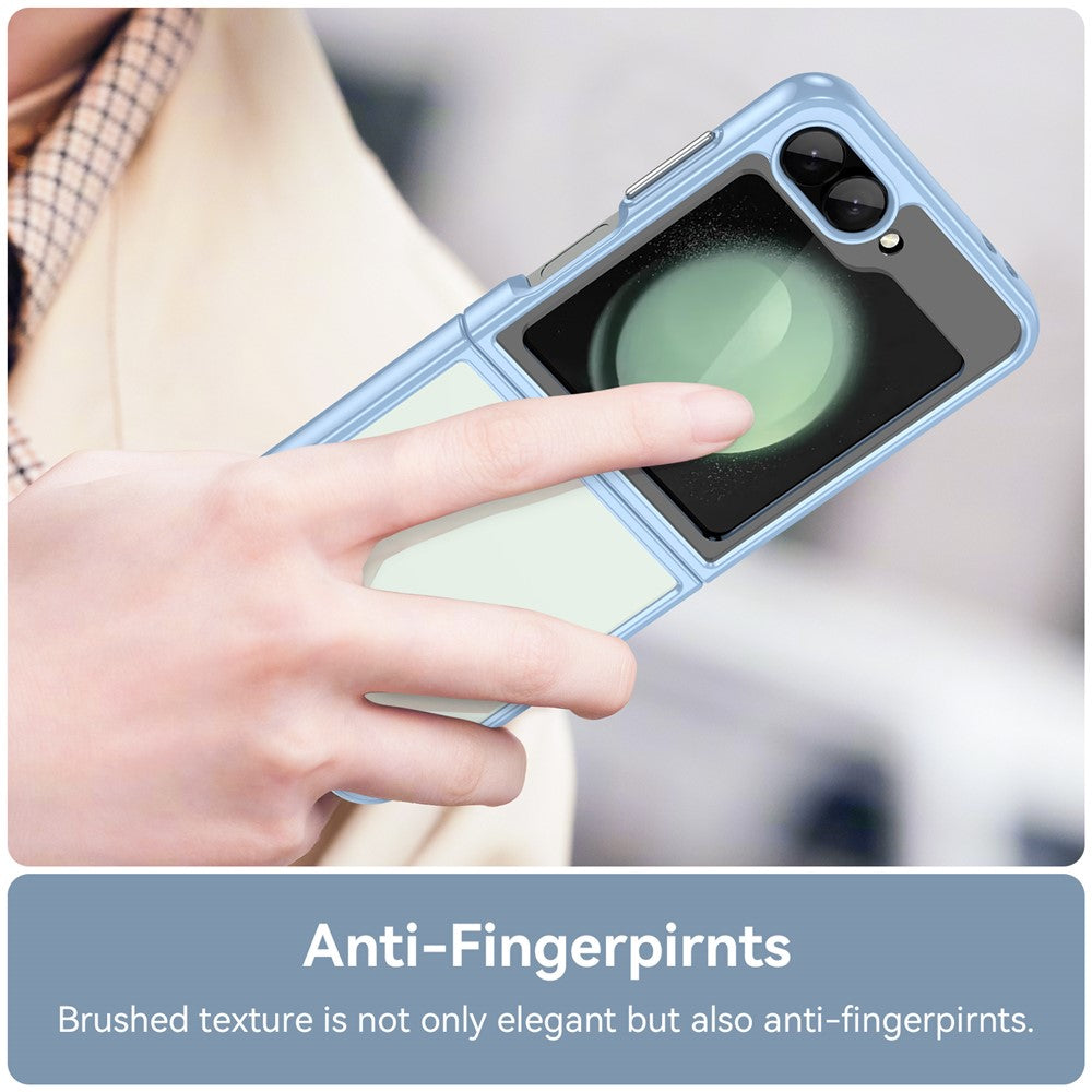 For Samsung Galaxy Z Flip7 FE 5G / Z Flip6 5G Case TPU+Acrylic Shockproof Phone Cover - Blue