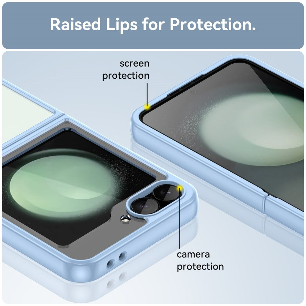 For Samsung Galaxy Z Flip7 FE 5G / Z Flip6 5G Case TPU+Acrylic Shockproof Phone Cover - Blue