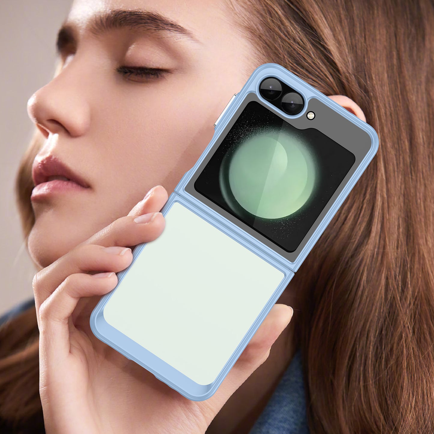 For Samsung Galaxy Z Flip6 5G Case TPU+Acrylic Shockproof Phone Cover - Blue