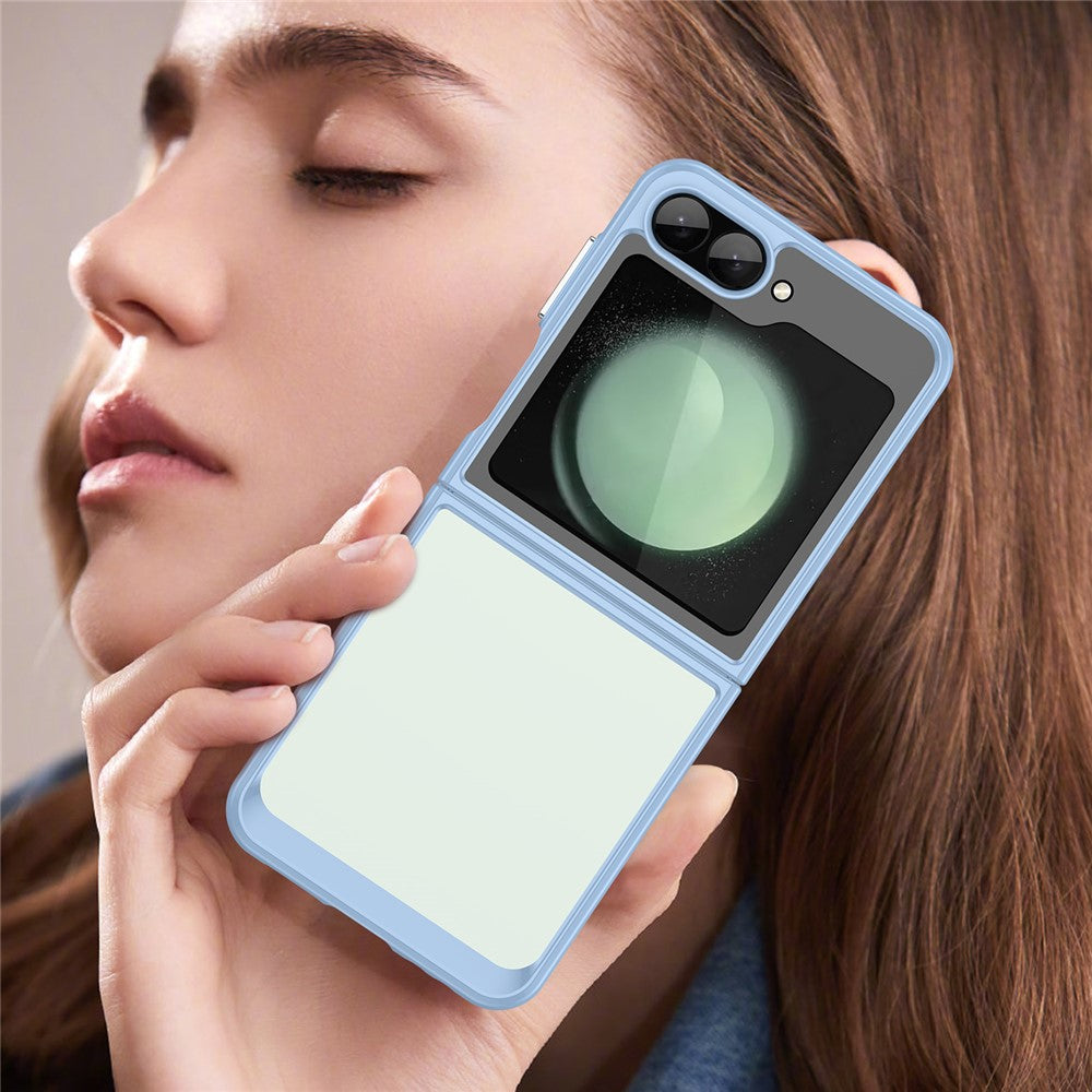 For Samsung Galaxy Z Flip7 FE 5G / Z Flip6 5G Case TPU+Acrylic Shockproof Phone Cover - Blue