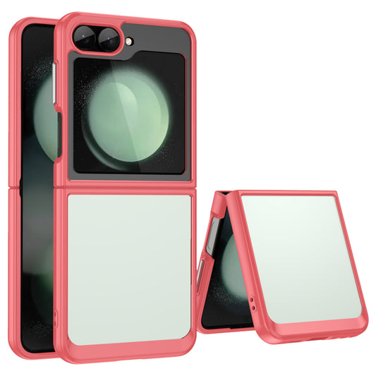 For Samsung Galaxy Z Flip6 5G Case TPU+Acrylic Shockproof Phone Cover - Red