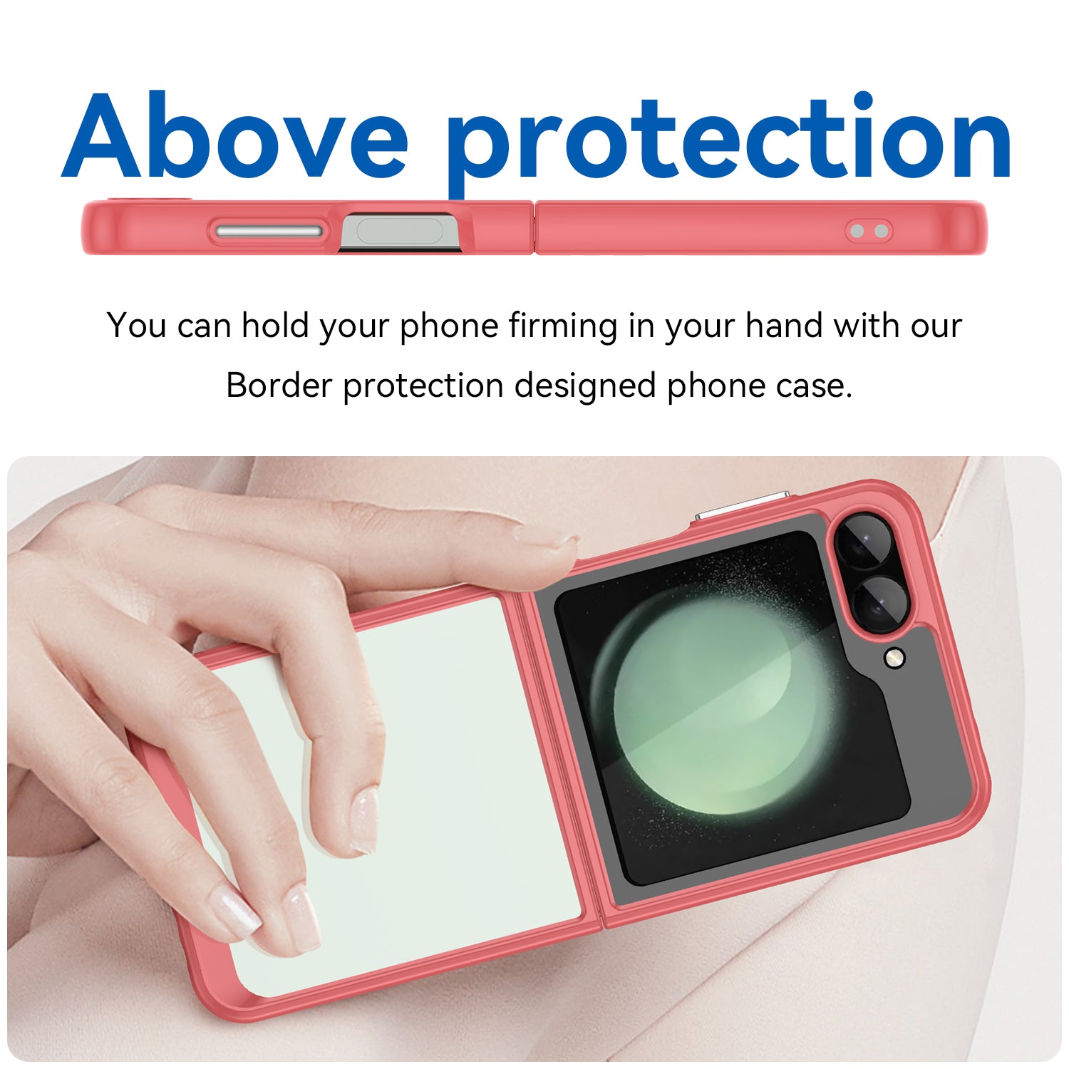 For Samsung Galaxy Z Flip6 5G Case TPU+Acrylic Shockproof Phone Cover - Red