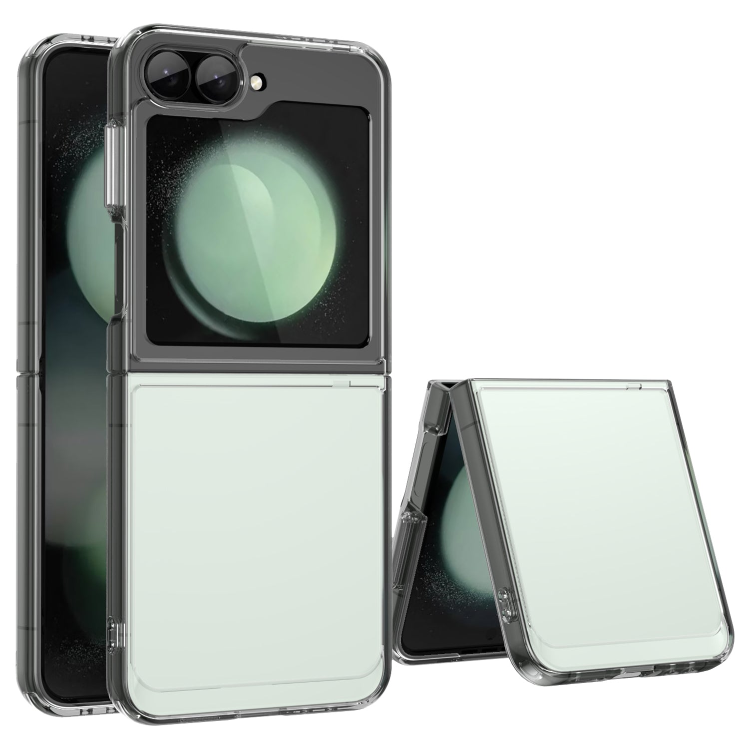 For Samsung Galaxy Z Flip6 5G Case TPU+Acrylic Shockproof Phone Cover - Transparent