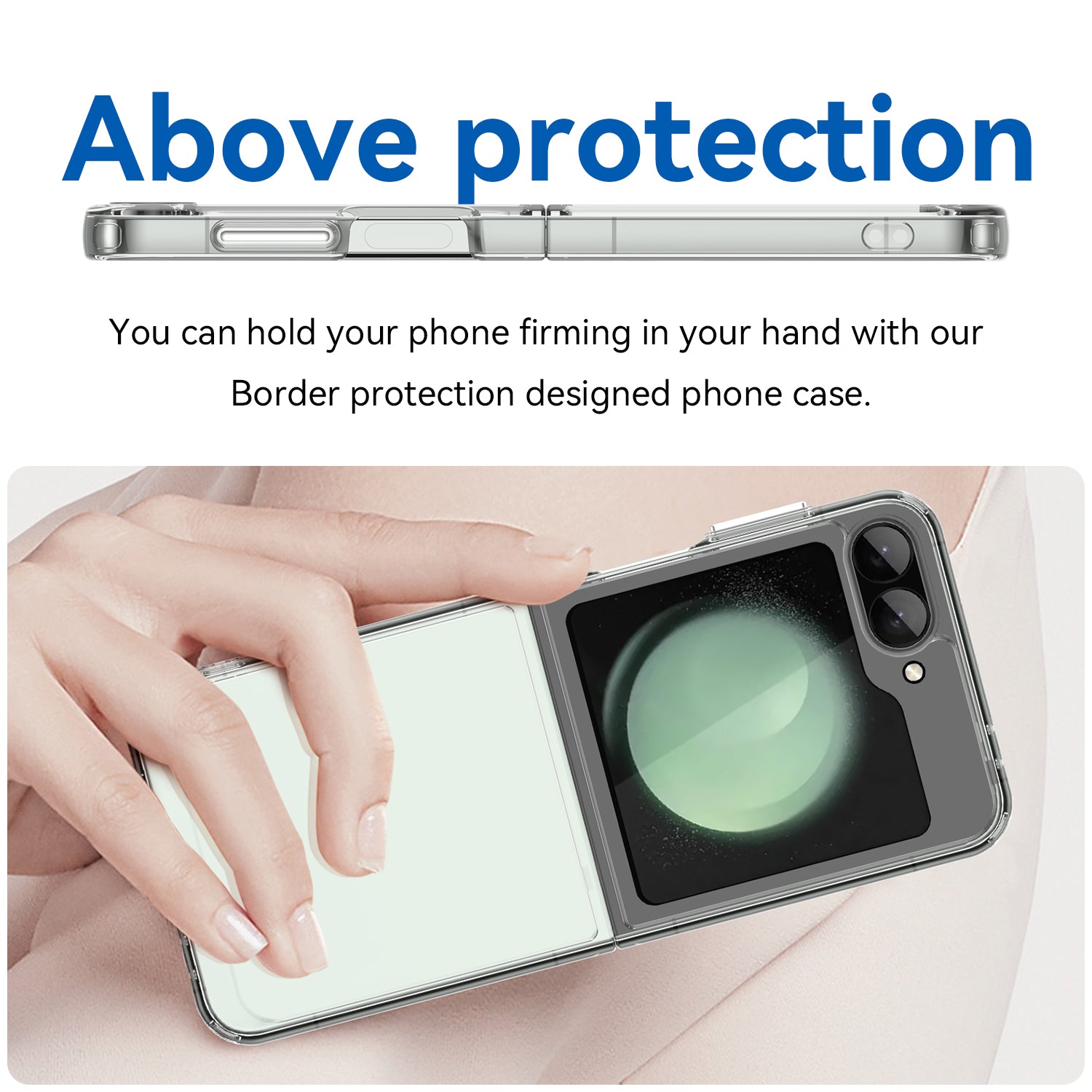 For Samsung Galaxy Z Flip6 5G Case TPU+Acrylic Shockproof Phone Cover - Transparent