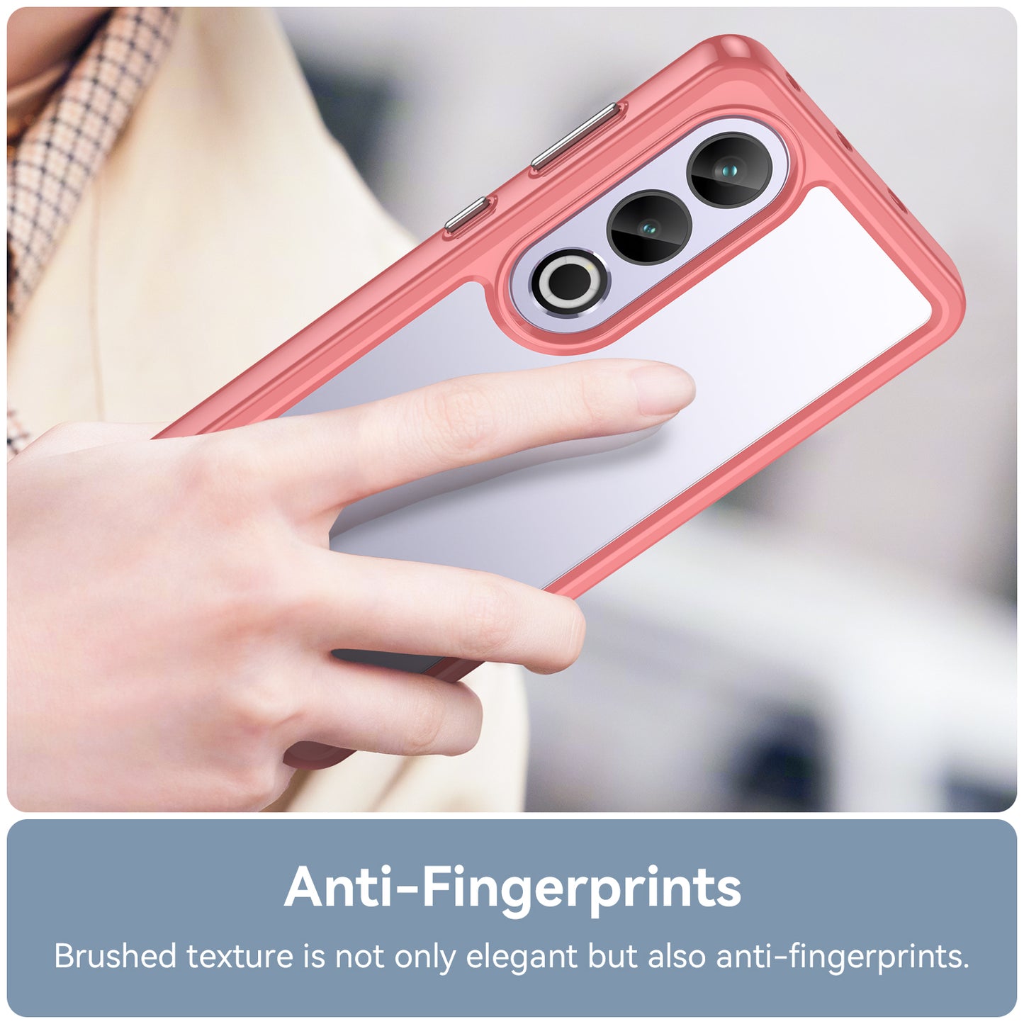 For OnePlus Ace 3V 5G Case TPU Frame Clear Acrylic Phone Shell Wholesale Cell Phone Accessories - Red