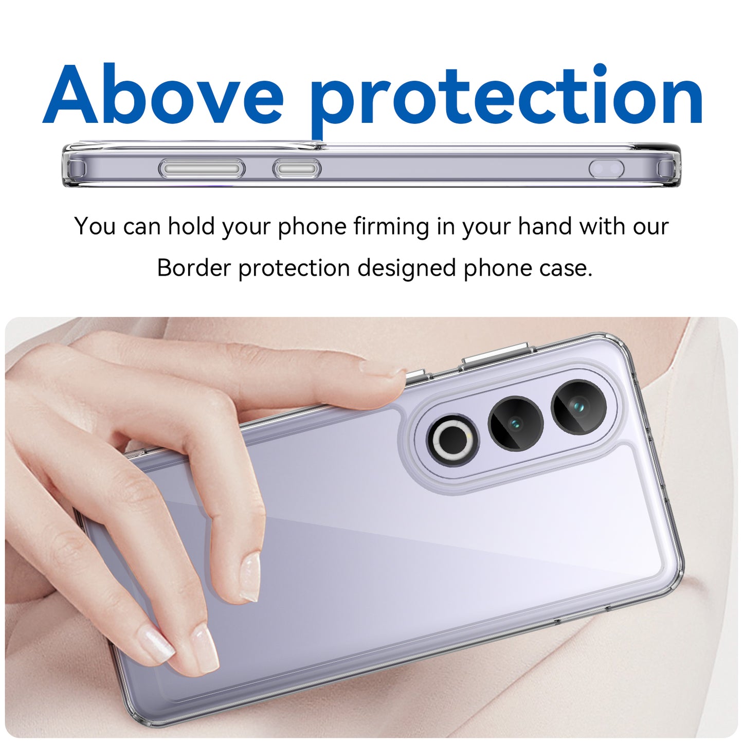 For OnePlus Ace 3V 5G Case TPU Frame Clear Acrylic Phone Shell Wholesale Cell Phone Accessories - Transparent