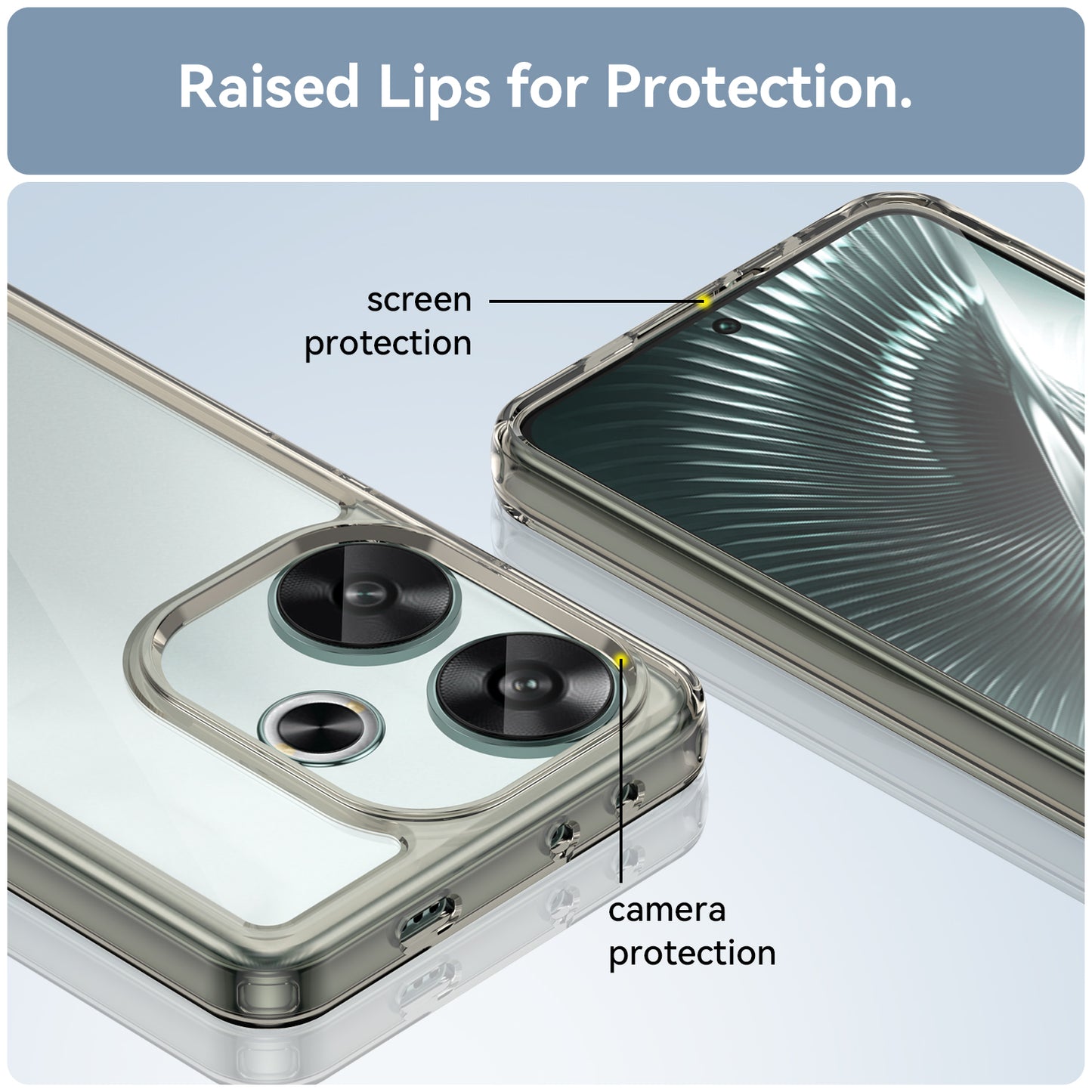 For Xiaomi Redmi Turbo 3 5G Case TPU+Acrylic Phone Shell Mobile Accessories Wholesale - Transparent Grey