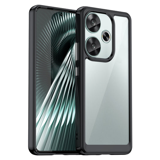 For Xiaomi Redmi Turbo 3 5G Case TPU+Acrylic Phone Shell Mobile Accessories Wholesale - Black
