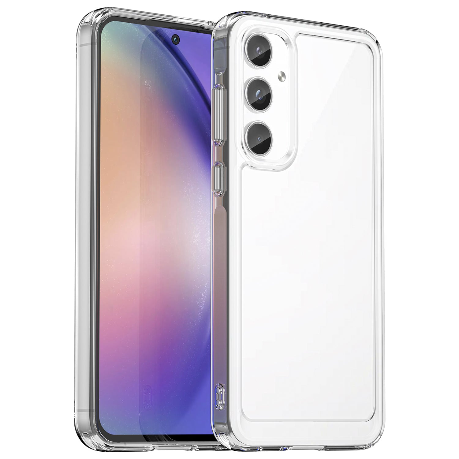 For Samsung Galaxy A55 5G Case Candy Series TPU Drop-proof Phone Back Cover - Transparent