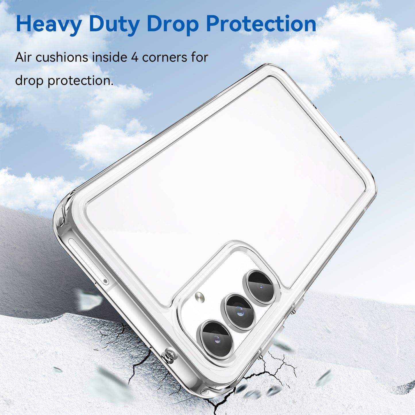 For Samsung Galaxy A55 5G Case Candy Series TPU Drop-proof Phone Back Cover - Transparent