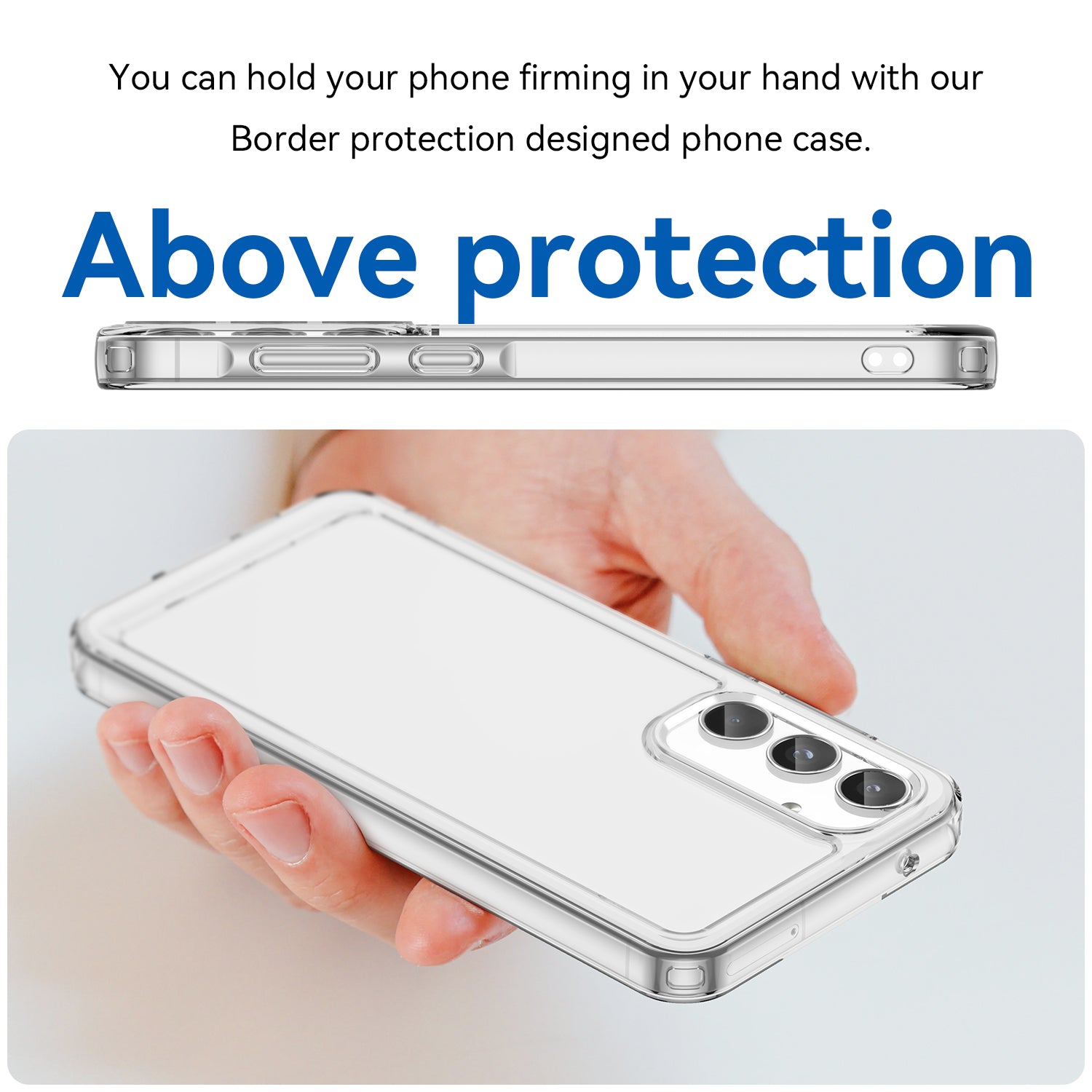 For Samsung Galaxy A55 5G Case Candy Series TPU Drop-proof Phone Back Cover - Transparent