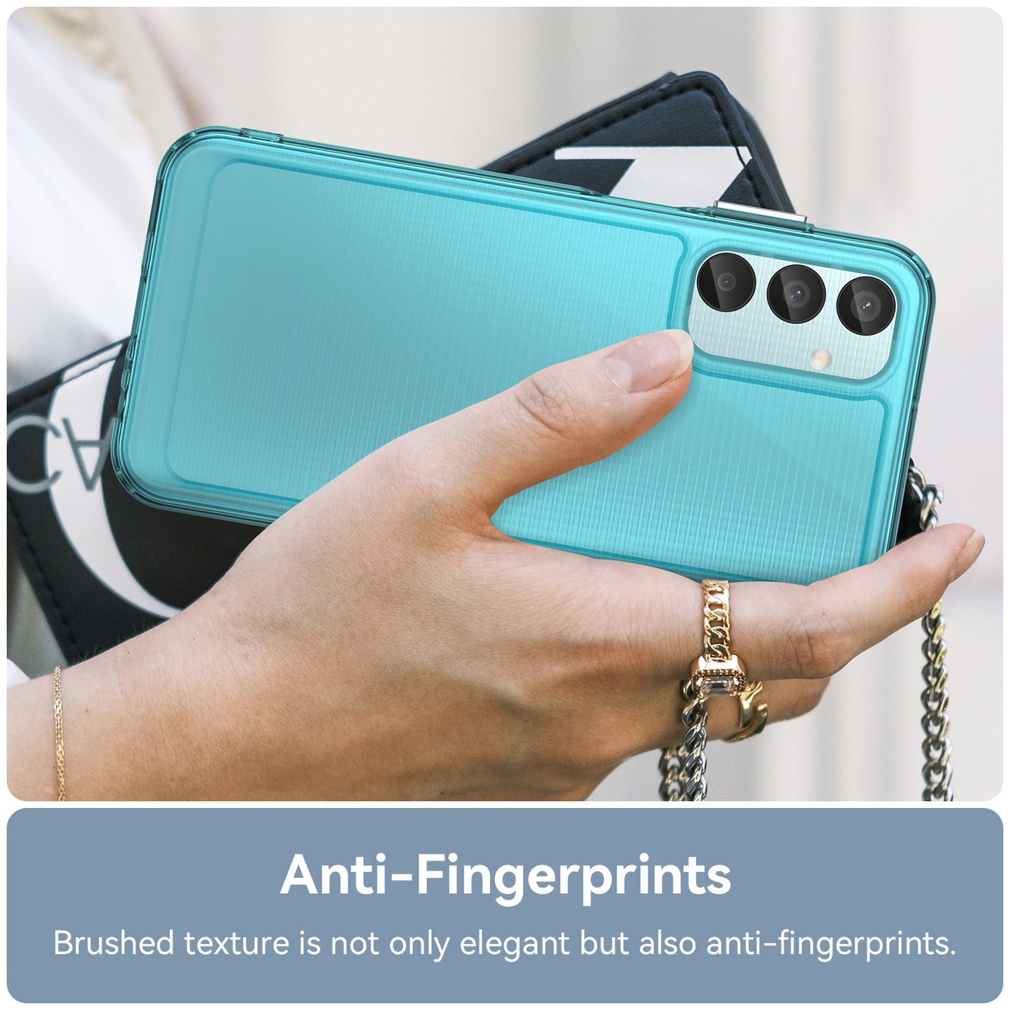 For Samsung Galaxy M15 5G / F15 5G Phone Case Candy Series TPU Slim-Fit Back Cover - Transparent Blue