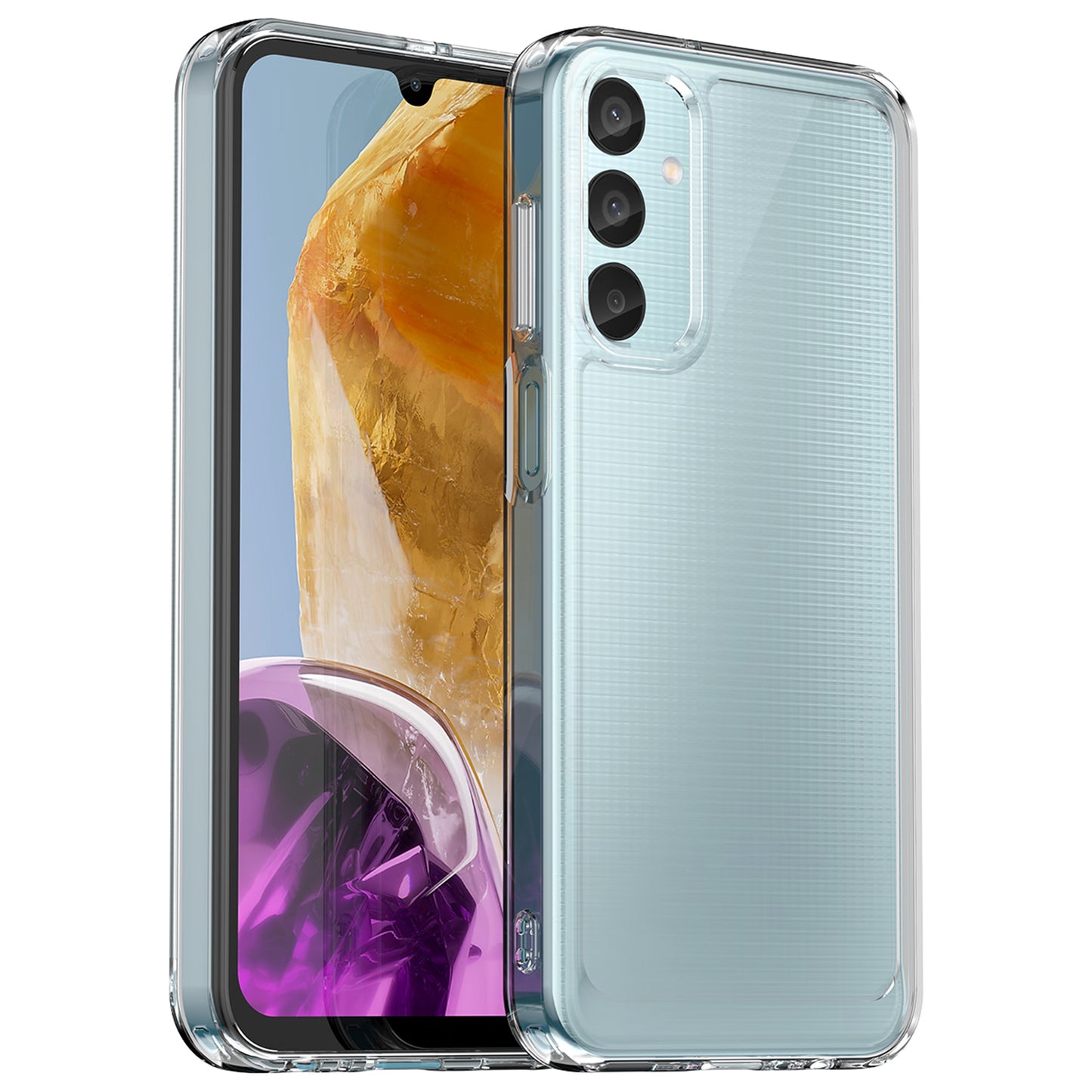 For Samsung Galaxy M15 5G / F15 5G Phone Case Candy Series TPU Slim-Fit Back Cover - Transparent