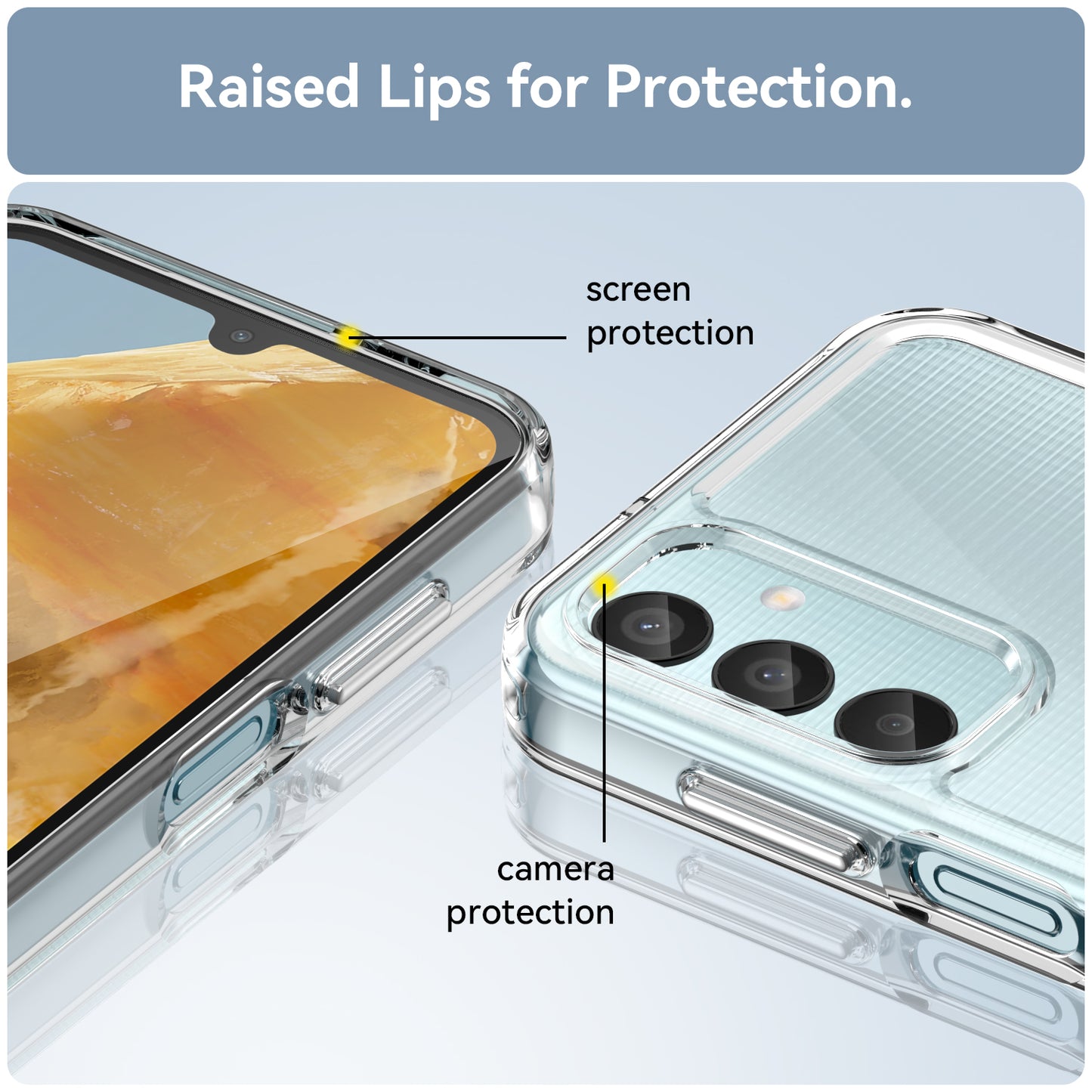 For Samsung Galaxy M15 5G / F15 5G Phone Case Candy Series TPU Slim-Fit Back Cover - Transparent