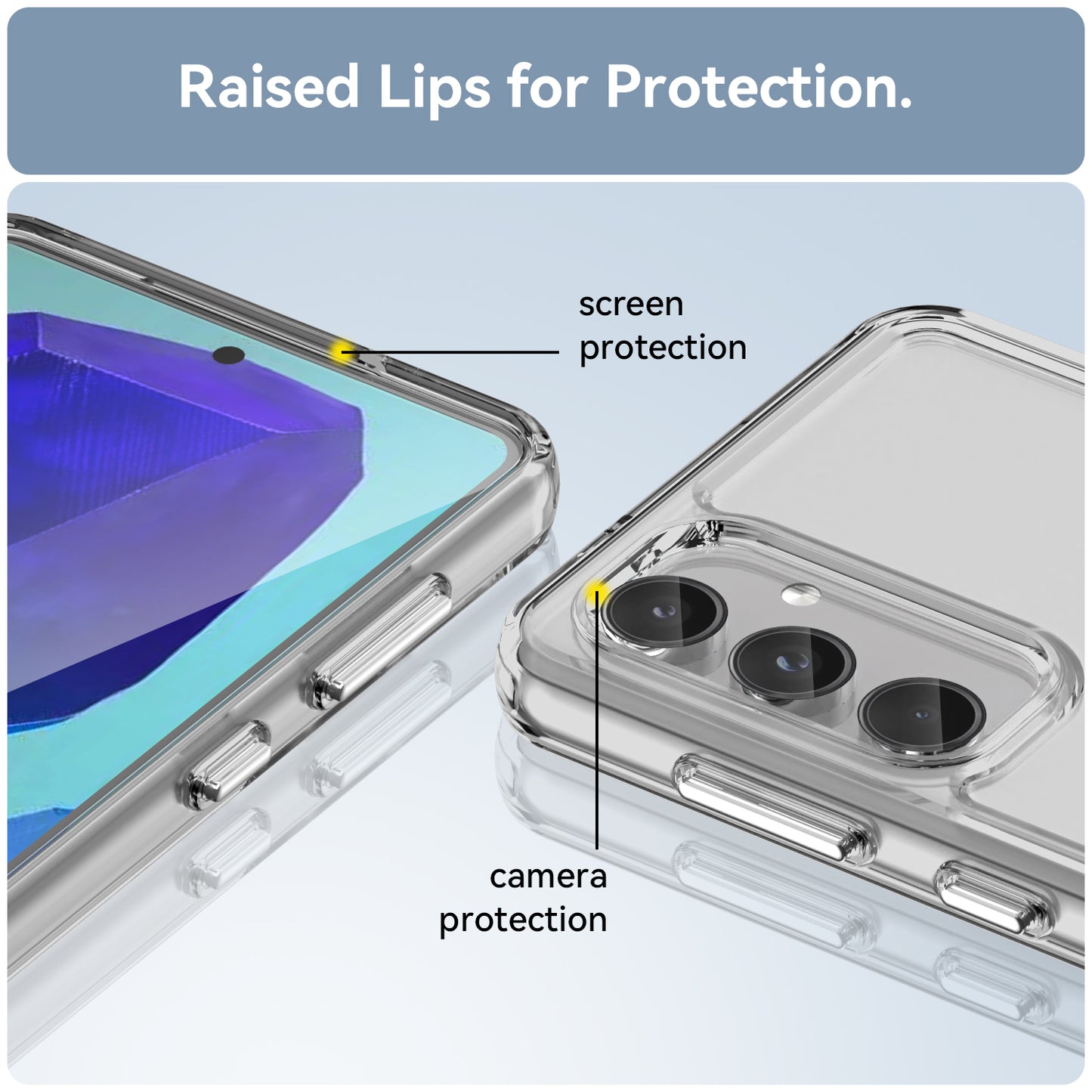 For Samsung Galaxy M55 5G Case Candy Series Non-slip TPU Phone Shell - Transparent