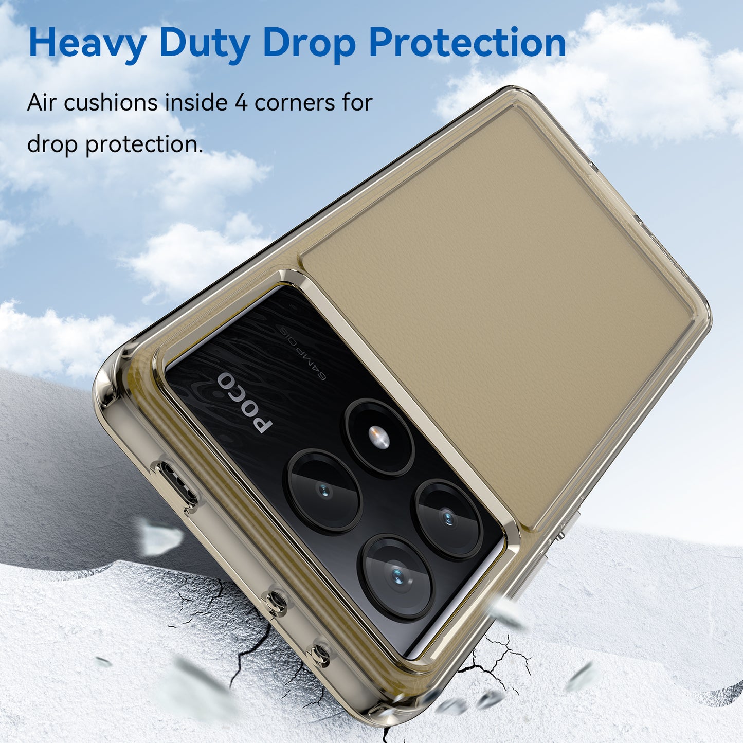 For Xiaomi Poco X6 Pro 5G Case Candy Series Flexible TPU Cover Mobile Accessories Wholesale - Transparent Grey