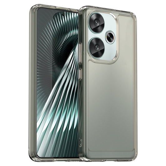 Candy Series for Xiaomi Redmi Turbo 3 5G Back Phone Cover Anti-fingerprint TPU Case - Transparent Grey