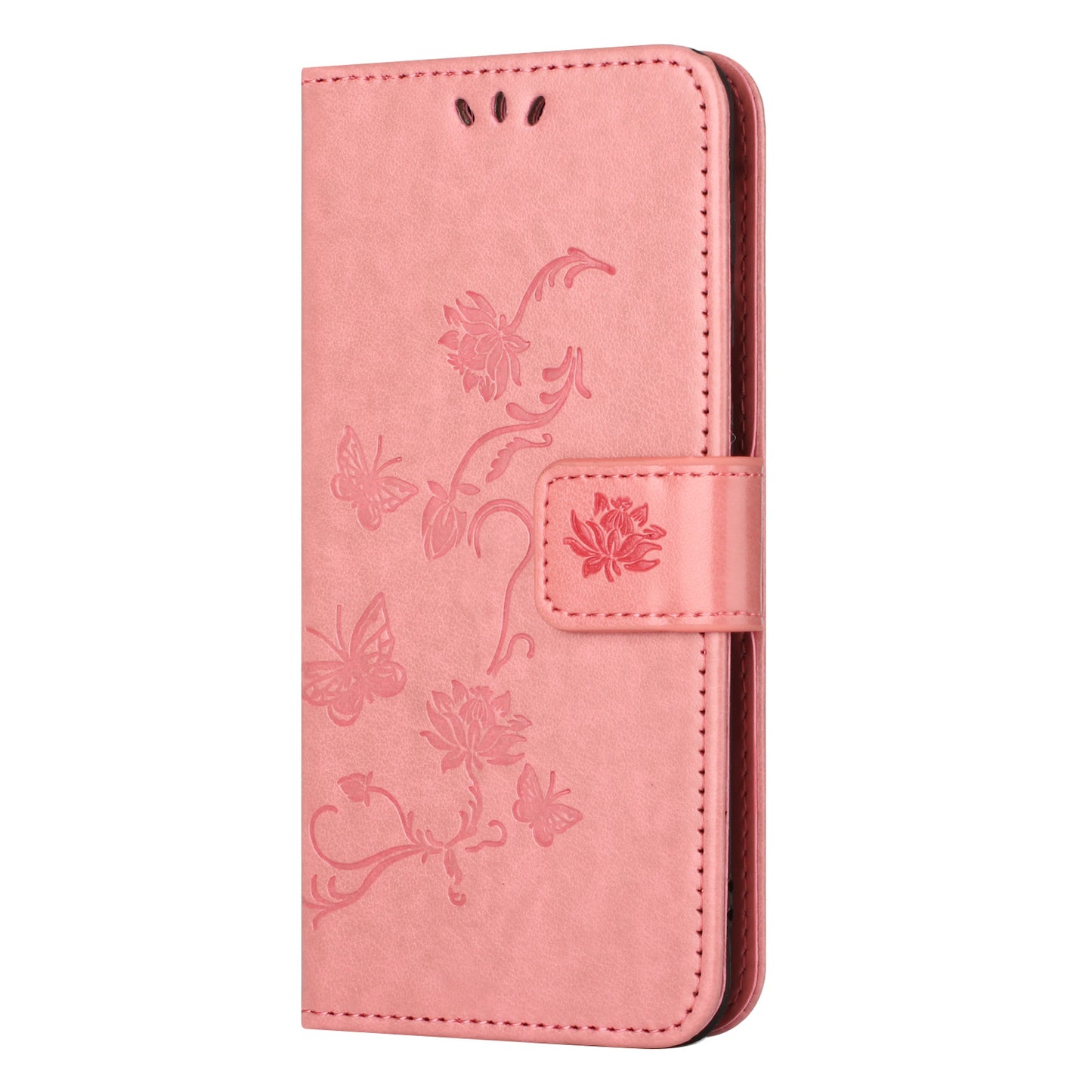 For Samsung Galaxy M15 5G / F15 5G Flip Wallet Case Butterfly Flower Leather Phone Cover - Pink