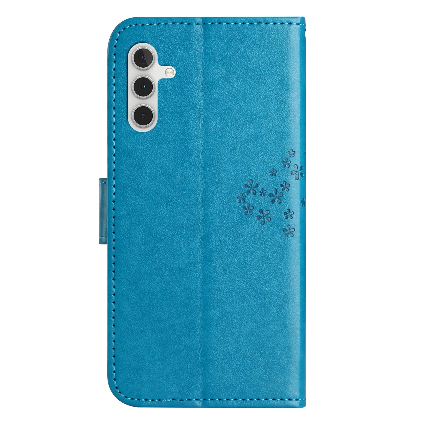 Leather Case for Samsung Galaxy M15 5G / F15 5G , Wallet Phone Cover Imprinted Owl Tree - Blue