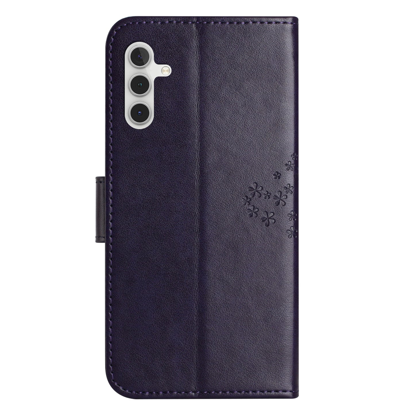 Leather Case for Samsung Galaxy M15 5G / F15 5G , Wallet Phone Cover Imprinted Owl Tree - Dark Purple