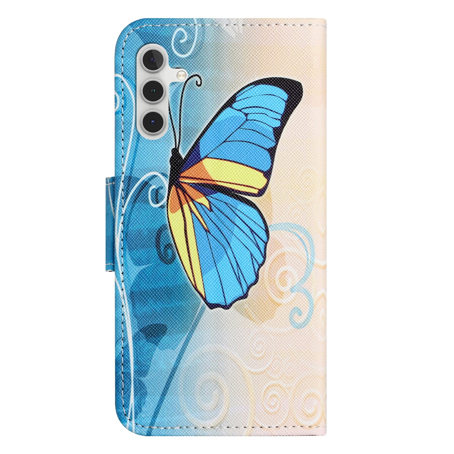 For Samsung Galaxy M15 5G / F15 5G Pattern Printing Wallet Case PU Leather Phone Cover - Butterfly